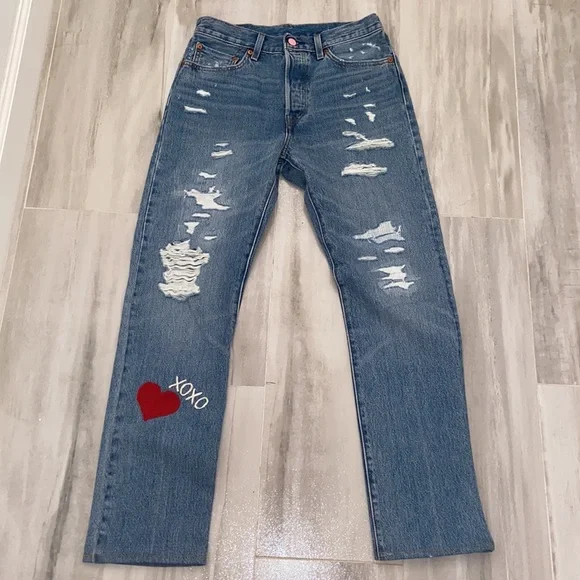 Levi’s 150 Yr. Ann. Selvedge Capital E 501, XOXO Collab., 28x30, EUC, $225 MSRP - Picture 12 of 13